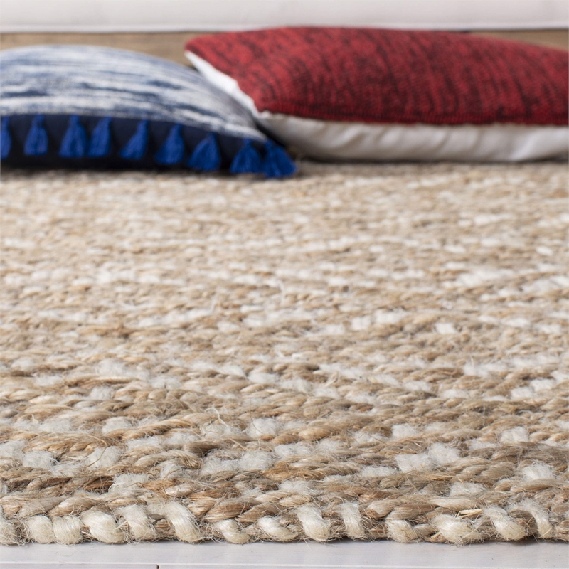 Safavieh Natural Fiber 7' Square Hand Woven Jute Rug in Natural