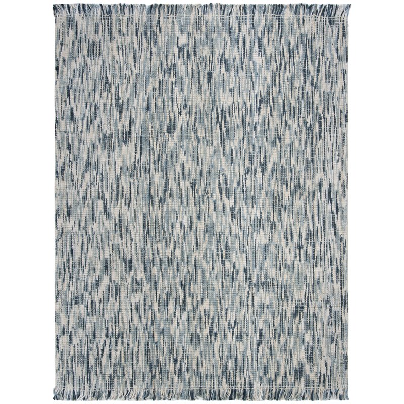 Safavieh Natural Fiber 8' x 10' Hand Woven Jute Rug in Blue and Ivory