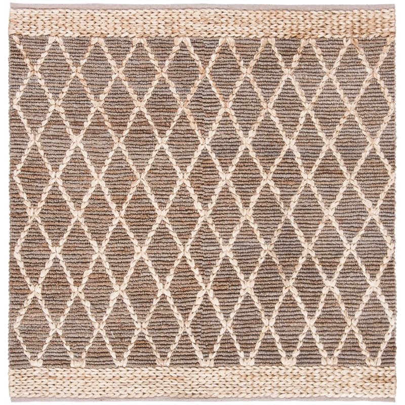 Safavieh Natural Fiber 6' Square Hand Loomed Jute Rug in Natural