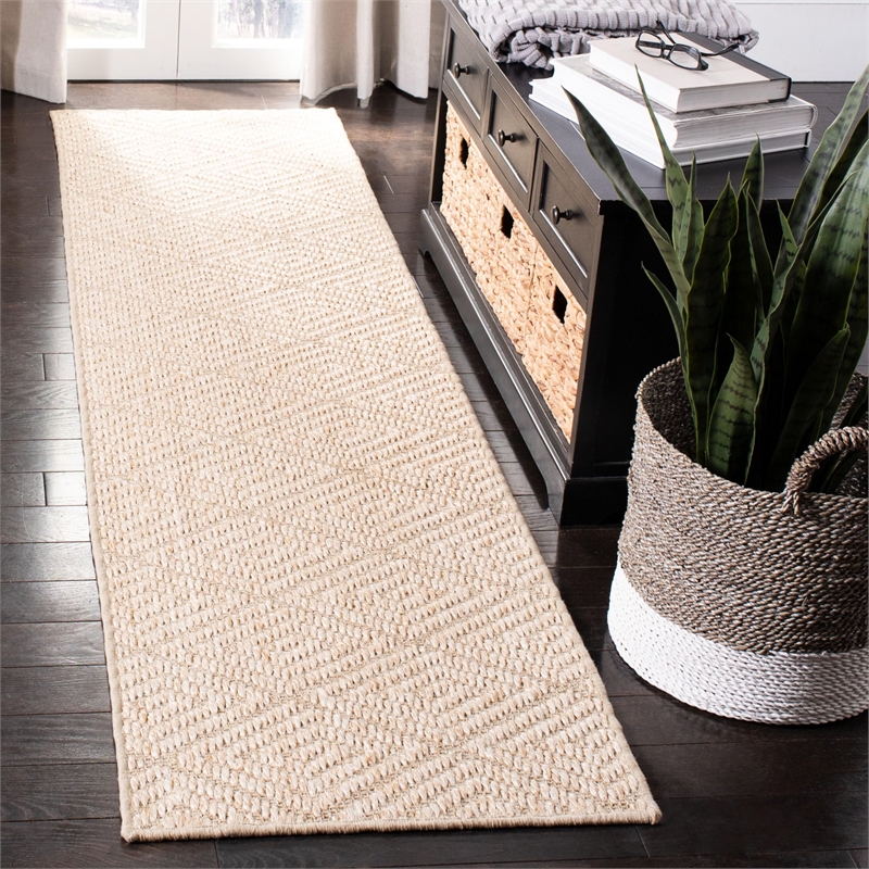 Safavieh Palm Beach 2' x 8' Runner Rug in Beige