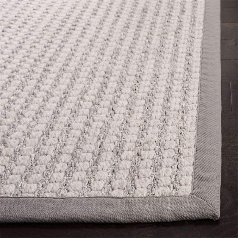 Safavieh Palm Beach 3' x 5' Hand Knotted Rug in Gray and Ivory