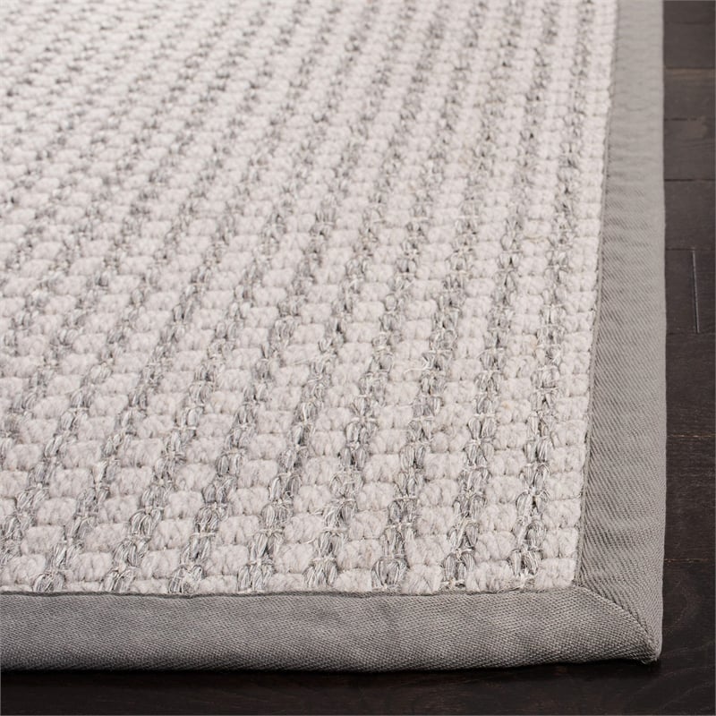 Safavieh Palm Beach 5' x 8' Hand Knotted Rug in Gray and Ivory