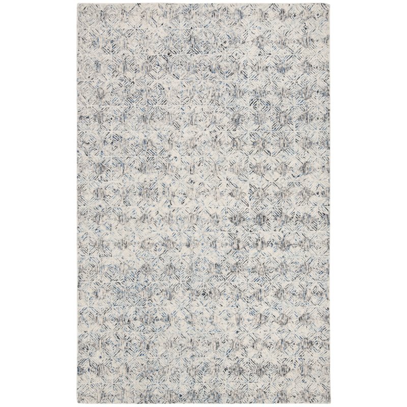 Safavieh Renaissance 5' x 8' Hand Tufted Wool Rug in Blue and Ivory