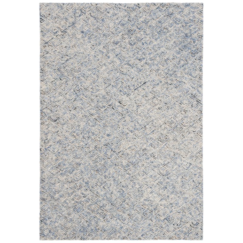 Safavieh Renaissance 4' x 6' Hand Tufted Wool Rug in Blue and Ivory