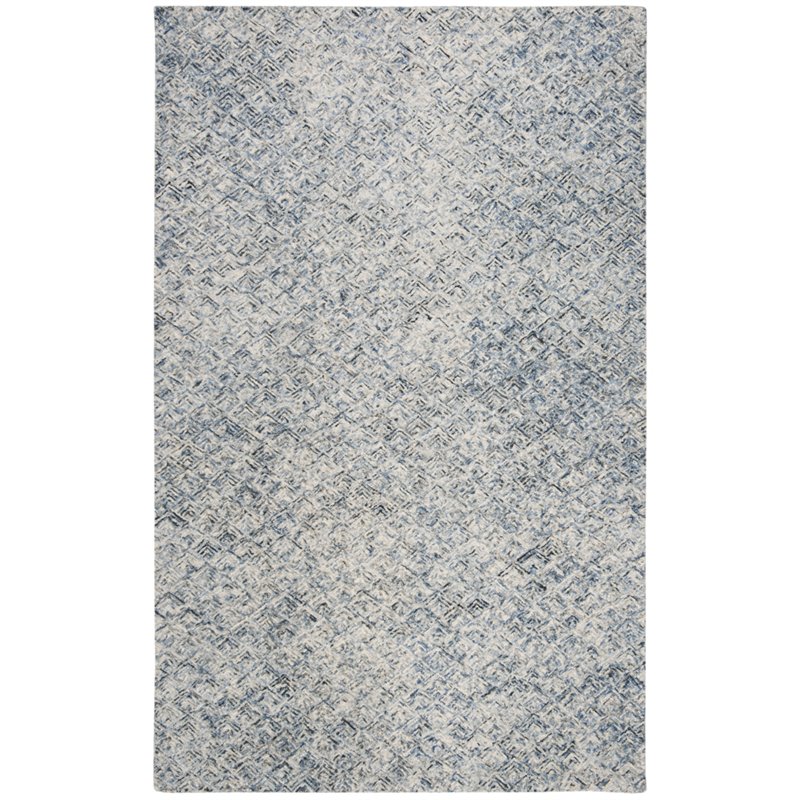 Safavieh Renaissance 8' x 10' Hand Tufted Wool Rug in Blue and Ivory