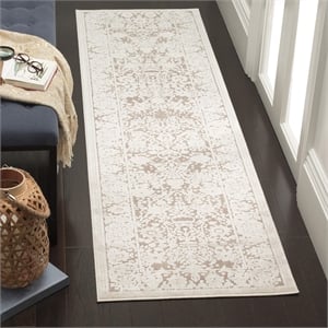 Safavieh Reflection 2'3&quot x 10' Runner Rug in Beige and Cream