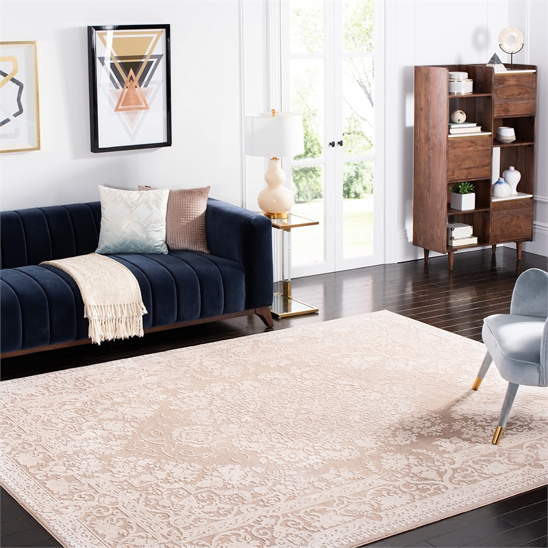 Safavieh Reflection 10' x 14' Rug in Beige and Cream