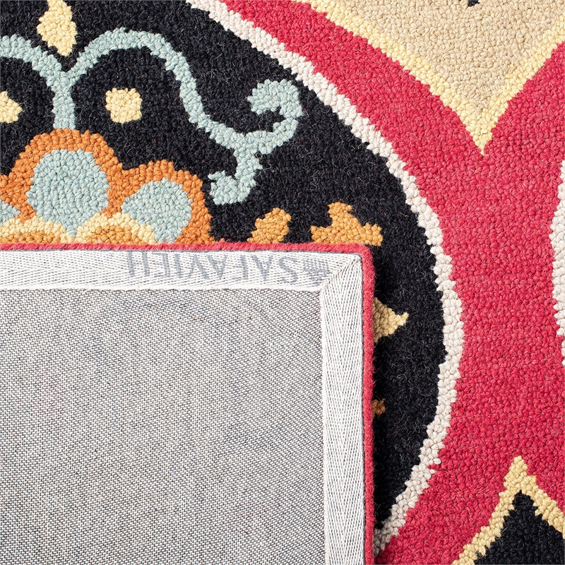 Safavieh Roslyn 3' x 5' Hand Tufted Wool Rug in Blue and Black