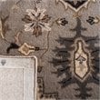 Safavieh Royalty 7' Square Hand Tufted Wool Rug in Silver and Charcoal