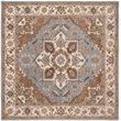 Safavieh Royalty 7' Square Hand Tufted Wool Rug in Light Blue