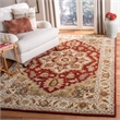 Safavieh Royalty 4' x 6' Hand Tufted Wool Rug in Red and Beige