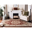 Safavieh Royalty 4' x 6' Hand Tufted Wool Rug in Red and Beige