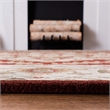 Safavieh Royalty 4' x 6' Hand Tufted Wool Rug in Red and Beige