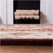 Safavieh Royalty 7' Square Hand Tufted Wool Rug in Red and Beige