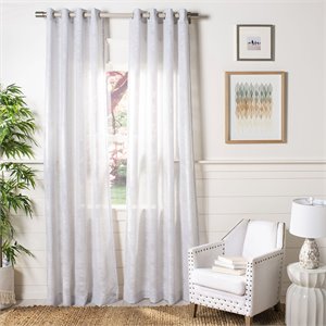 safavieh belta curtain panel in gray and white