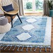 Safavieh Saffron 5' x 8' Hand Loomed Wool Rug in Turquoise and Blue
