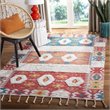 Safavieh Saffron 3' x 5' Hand Loomed Wool Rug in Rust and Beige