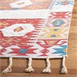 Safavieh Saffron 3' x 5' Hand Loomed Wool Rug in Rust and Beige