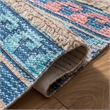 Safavieh Saffron 3' x 5' Hand Loomed Wool Rug in Blue and Taupe