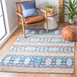 Safavieh Saffron 5' x 8' Hand Loomed Wool Rug in Blue and Taupe