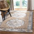 Safavieh Saffron 4' x 6' Hand Loomed Wool Rug in Taupe and Ivory