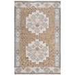 Safavieh Saffron 4' x 6' Hand Loomed Wool Rug in Taupe and Ivory