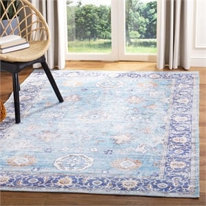 Safavieh Saffron 3' x 5' Rug in Aqua and Navy