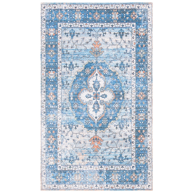 Safavieh Saffron 3' x 5' Rug in Blue and Ivory
