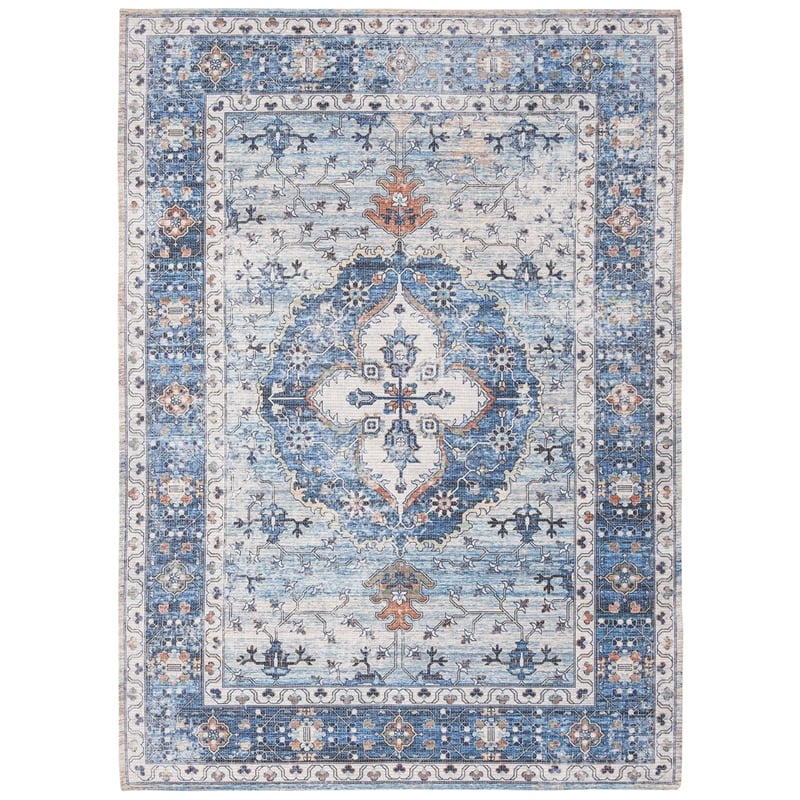 Safavieh Saffron 4' x 6' Rug in Blue and Ivory