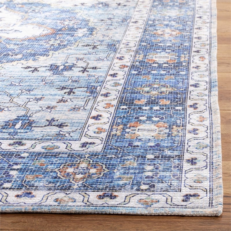 Safavieh Saffron 4' x 6' Rug in Blue and Ivory