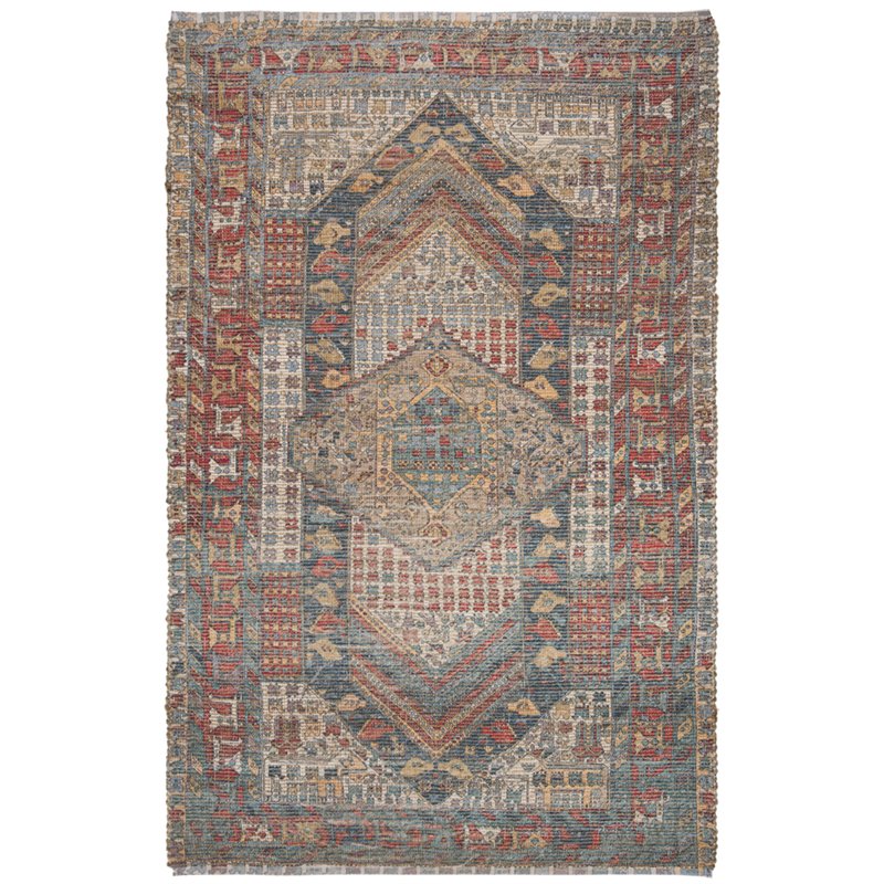Safavieh Saffron 4' x 6' Hand Loomed Rug in Fuchsia and Blue