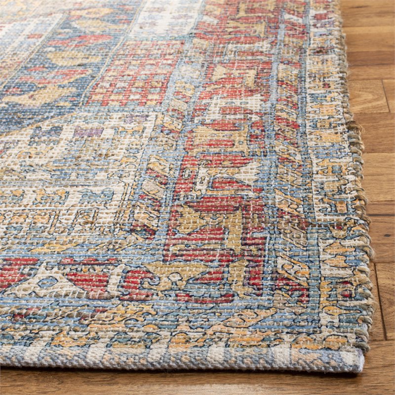 Safavieh Saffron 8' x 10' Hand Loomed Rug in Fuchsia and Blue