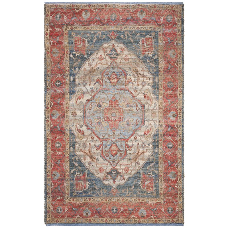 Safavieh Saffron 5' x 8' Hand Loomed Rug in Fuchsia and Blue