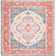 Safavieh Saffron 6' Square Hand Loomed Rug in Fuchsia and Blue