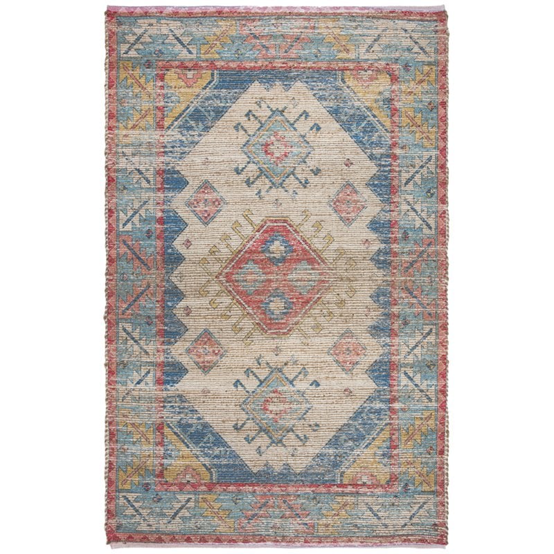 Safavieh Saffron 5' x 8' Hand Loomed Rug in Cream and Blue