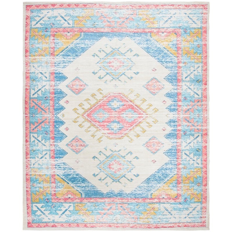 Safavieh Saffron 8' x 10' Hand Loomed Rug in Cream and Blue