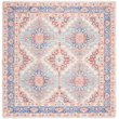 Safavieh Saffron 6' Square Hand Loomed Rug in Blue and Rust