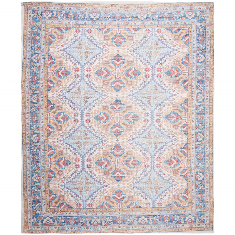 Safavieh Saffron 6' Square Hand Loomed Rug in Rust and Blue