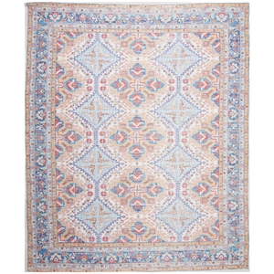 Safavieh Saffron 6' Square Hand Loomed Rug in Rust and Blue