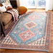 Safavieh Saffron 4' x 6' Hand Loomed Rug in Navy and Red