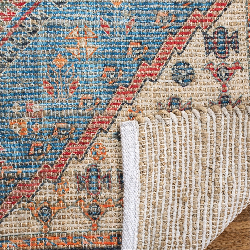 Safavieh Saffron 5' x 8' Hand Loomed Rug in Navy and Red