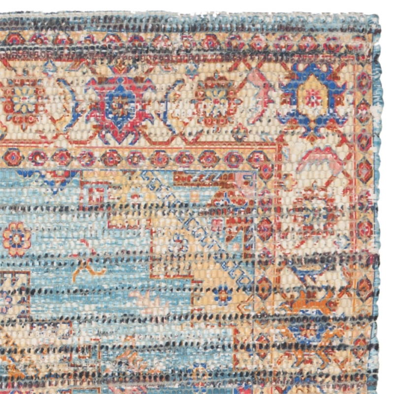 Safavieh Saffron 3' x 5' Hand Loomed Rug in Rust and Blue