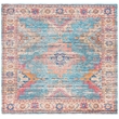 Safavieh Saffron 6' Square Hand Loomed Rug in Rust and Blue