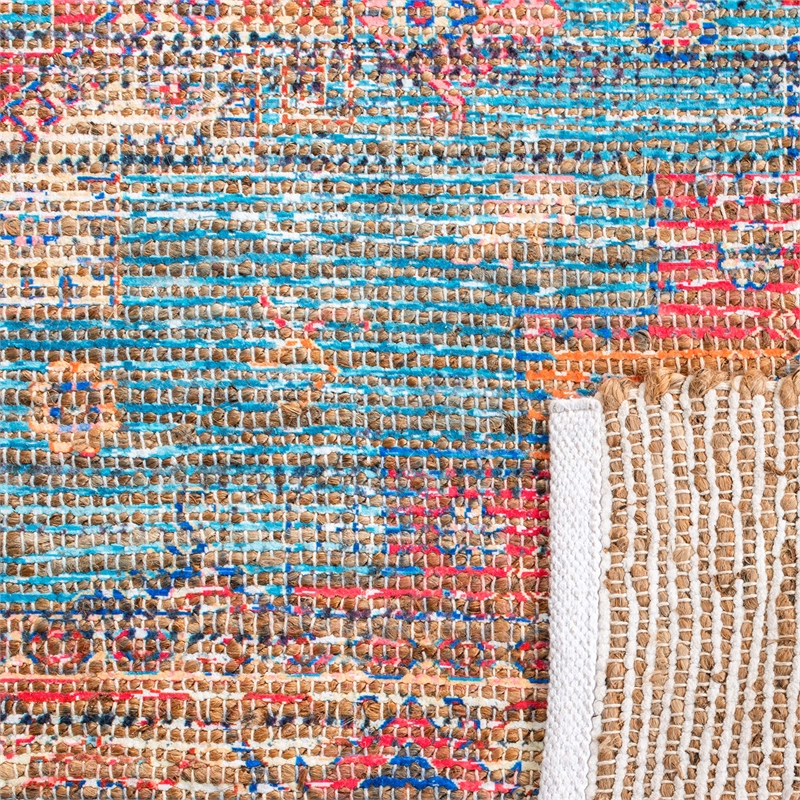 Safavieh Saffron 6' Square Hand Loomed Rug in Rust and Blue