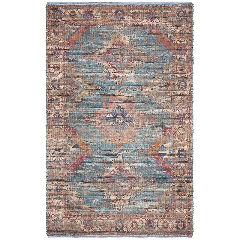 Safavieh Saffron 8' x 10' Hand Loomed Rug in Rust and Blue