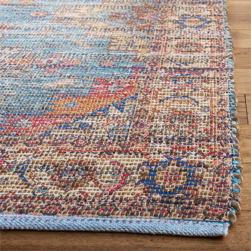 Safavieh Saffron 8' x 10' Hand Loomed Rug in Rust and Blue