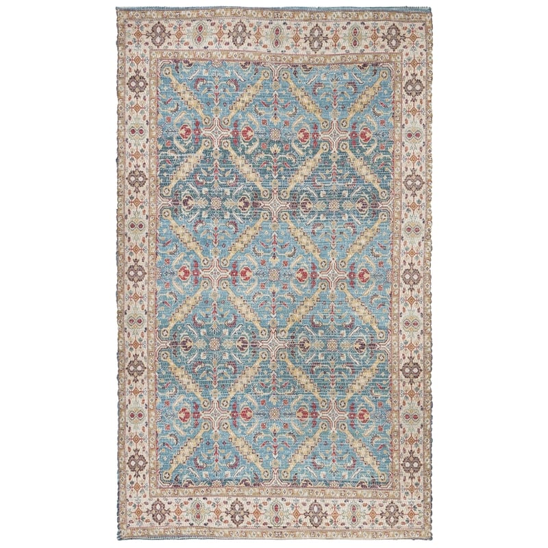 Safavieh Saffron 3' x 5' Hand Loomed Rug in Navy and Cream