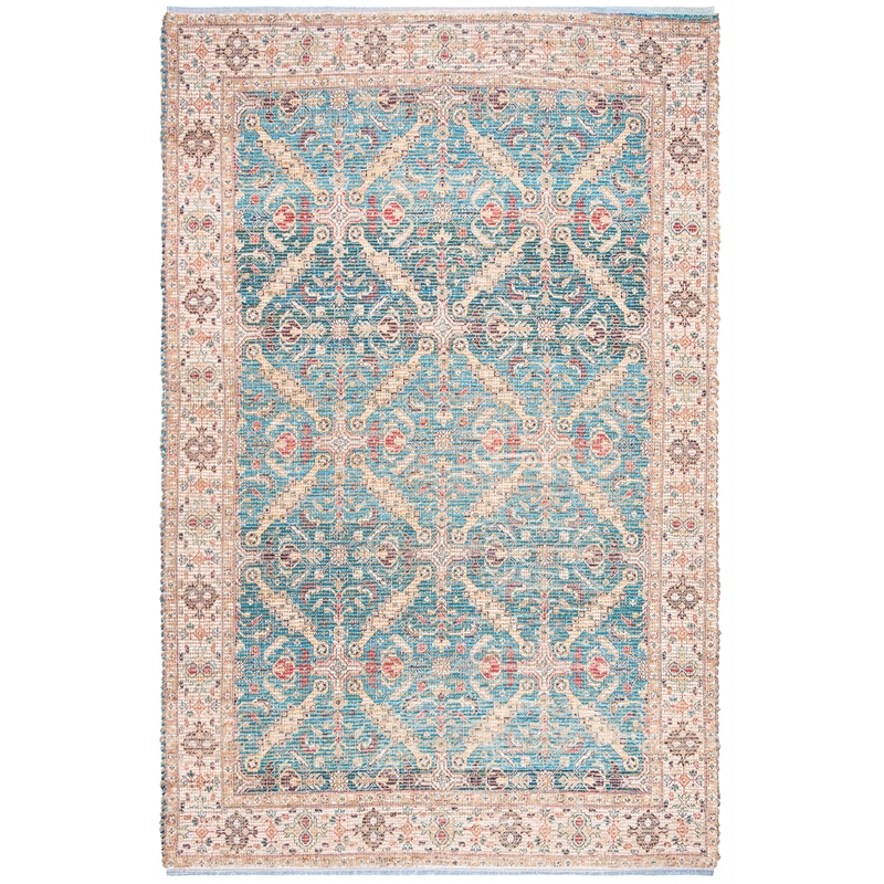 Safavieh Saffron 4' x 6' Hand Loomed Rug in Navy and Cream