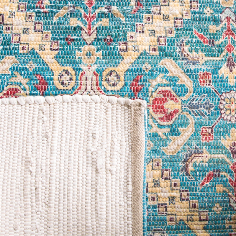 Safavieh Saffron 4' x 6' Hand Loomed Rug in Navy and Cream