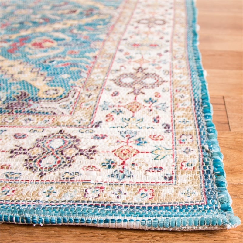 Safavieh Saffron 5' x 8' Hand Loomed Rug in Navy and Cream